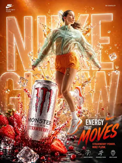 Hyper-Realistic Energy Drink Ad