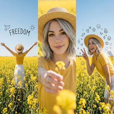 Yellow Mustard Field Photoshoot Prompt