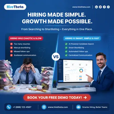 Hire Theta AI recruitment platform social media ad