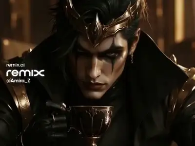 Vampire Sipping Coffee Cinematic Shot