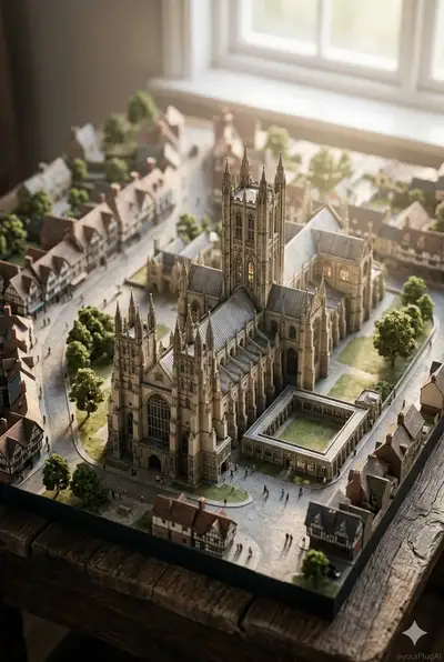 Universal Miniature Church Diorama Prompt