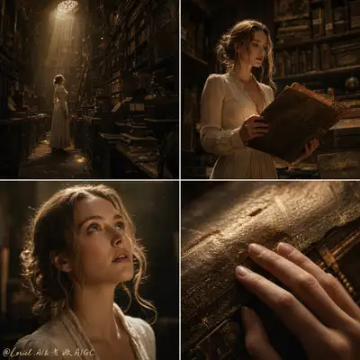 GPT Image 2 Geheimbibliotheksarchiv-Moodboard-Prompt mit 4 Panels