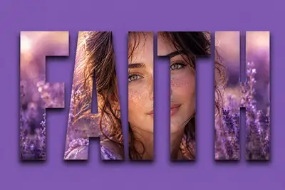 FAITH Typography Portrait Prompt