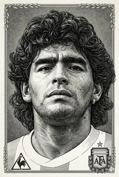 Hyper-detailed engraving style line-art portrait