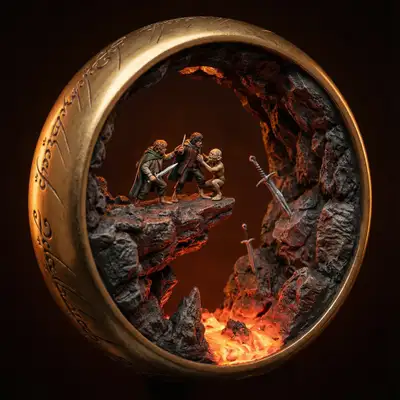 Hollowed-Out Object Diorama of a Game or Book World