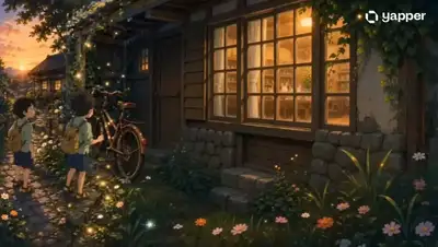Studio Ghibli Style Magical Bicycle Ride Animation