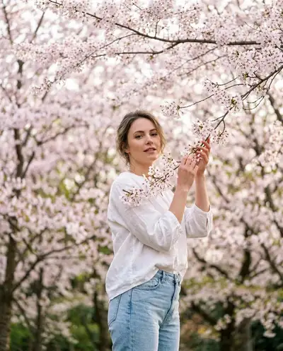Dreamy Cherry Blossom Portrait