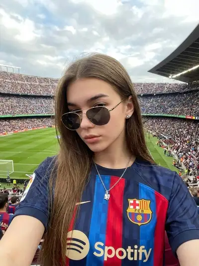 Stadium selfie in football jersey with identity lock