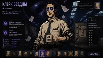 Venture Bros Style Cosmic Horror Office Clerk Hero
