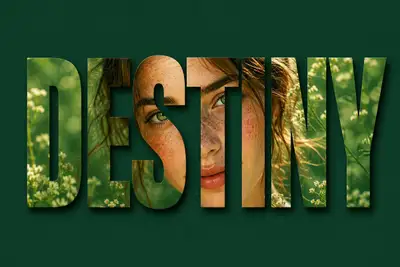 Destiny Text Masking Portrait