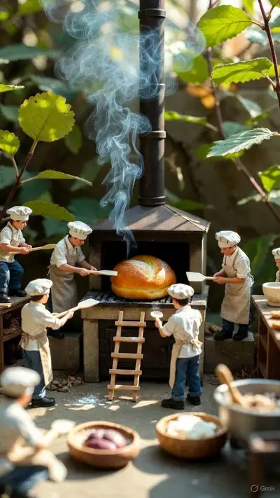 Miniature Bakery Scene Image Prompt