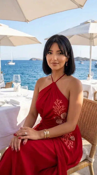 Ultra-Realistic Luxury Seaside Portrait Prompt
