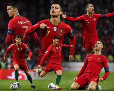 Ronaldo Dramatic Sports Collage Prompt