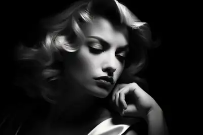 Richard Avedon Style Black and White Portrait