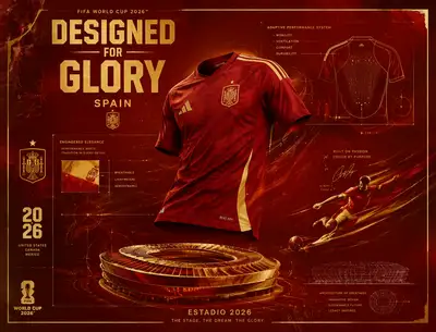 Spain World Cup 2026 blueprint poster design