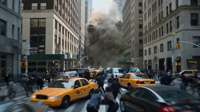Uma serpente pré-histórica gigante destrói um arranha-céu de Nova York