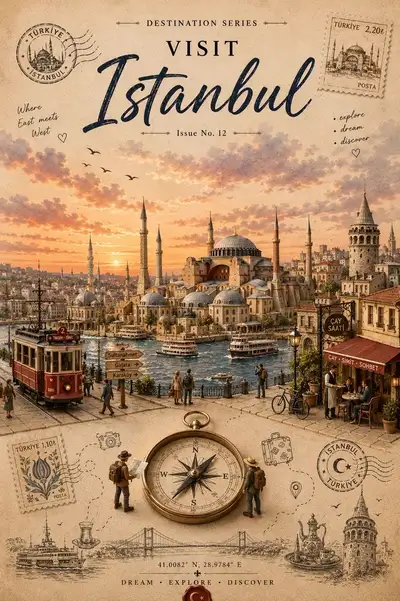 Vintage Travel Magazine Cover Poster for [CITY NAME]