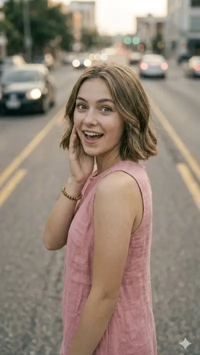 Golden Hour City Street Portrait