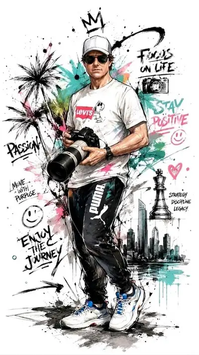 Street-Art-Motivationsposter mit gemischter Graffiti-Illustration