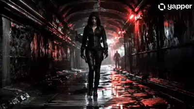 Female Assassin Revenge in Neon Tunnel