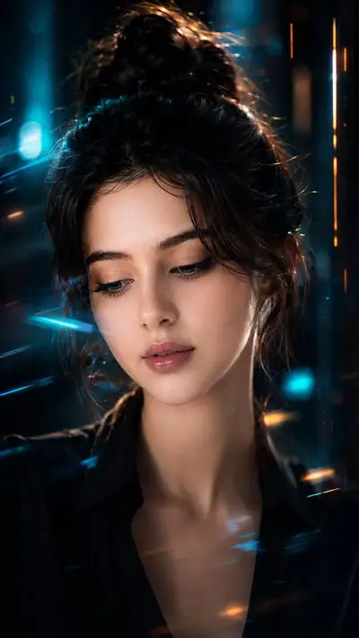 Cinematic Neon Portrait with Soft Glow