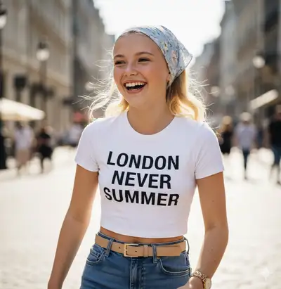 Candid Street Photograph of Joyful Woman