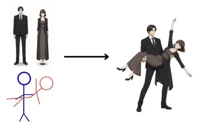 Recolocar personajes de anime en nuevas poses