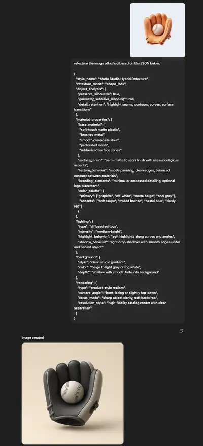 Matte Studio Hybrid Retexture Prompt