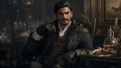 Fantasy Aristocrat Hunter and Alchemist Character