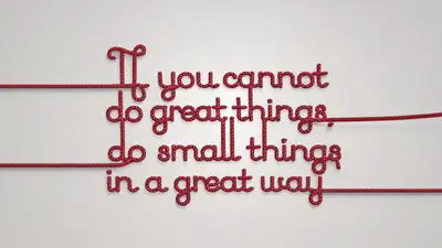 Red Rope Typography Quote Design