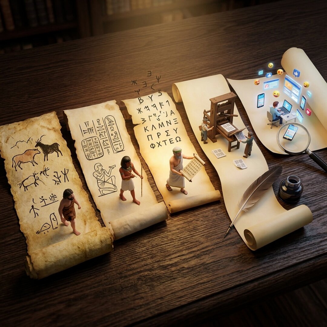 Scroll-of-evolution template for any historical concept