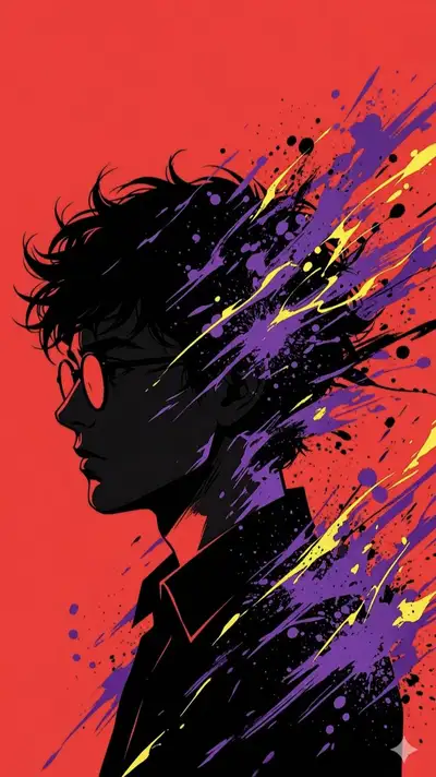 Portrait Silhouette Pop-Art Stylisé