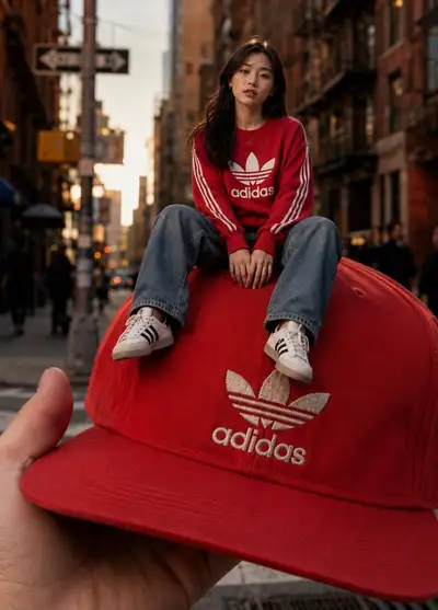 Forced-Perspective Street Fashion Photo