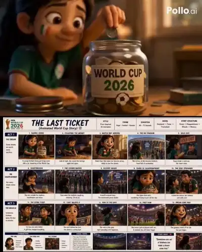 Cortometraje al estilo Pixar sobre el Mundial 2026: el sueño de una joven aficionada