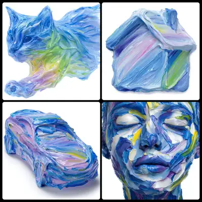 Colorful Paint Splash Abstract Shape