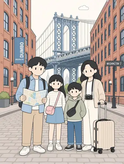 Indicación de ilustración vectorial plana de viajes en familia