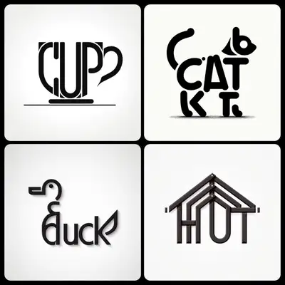 Minimalist Typographic Illustration Prompt