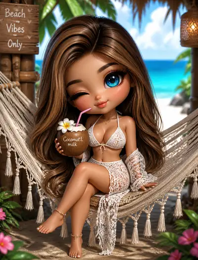 Photo-to-chibi hammock avatar transformation prompt