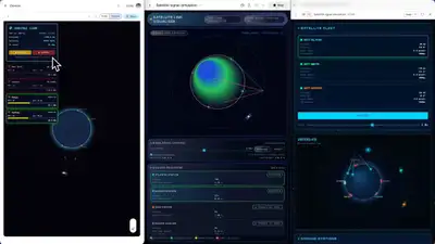 Interactive satellite signal transmission simulation prompt