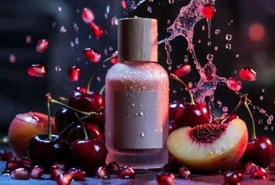 Luxuskosmetik-Produktfotografie mit frischen Früchten