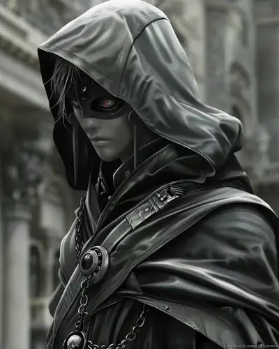 Hooded Assassin with Deep Red SREF