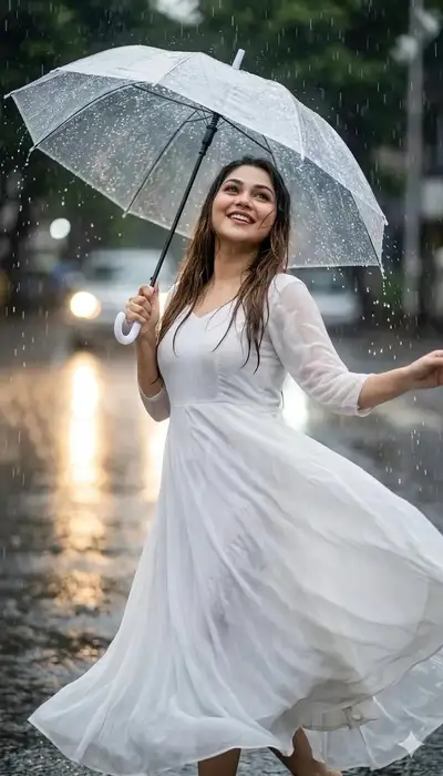 Cinematic Rain Dance Portrait