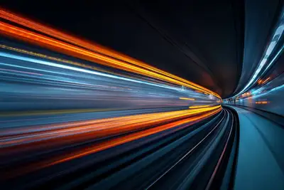 Prompt de pose longue avec flou de mouvement de metro pour Midjourney