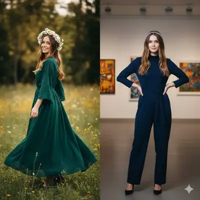 Split-Screen Dual Setting Portrait