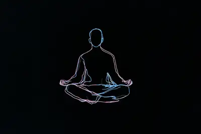 Minimalistic Neon Line Art Illustration