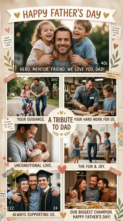 Father's Day Tribute Collage Prompt