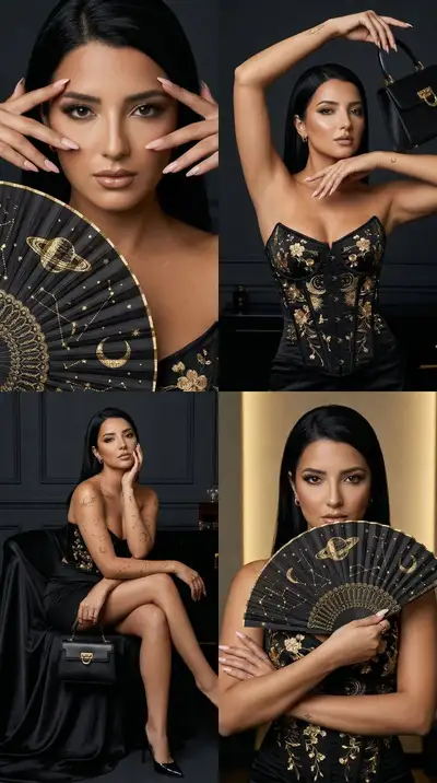 Black Gold Ultra-Luxury Editorial Fashion Collage