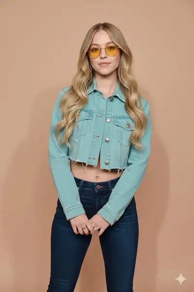 Sydney-Sweeney-Jeansjacke-Modeporträt-Generator