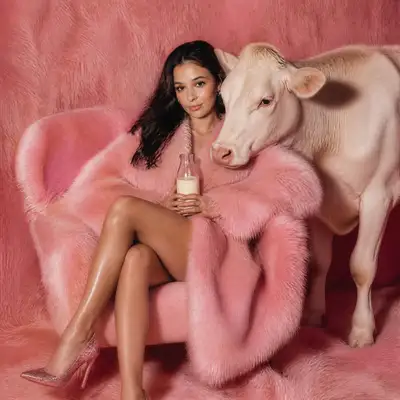 Lime Green Goat Fashion Editorial