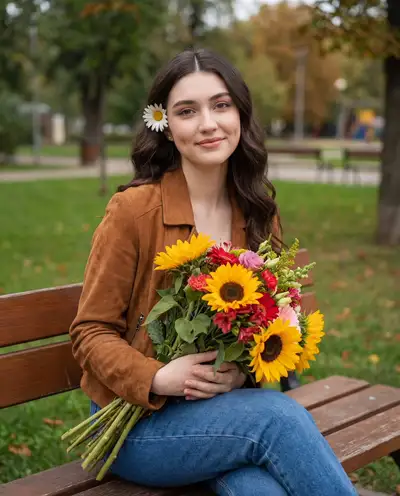 Prompt de photographie de portrait d'automne